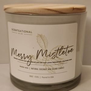 Brand NEW Scentsational Merry MistleToe Woodwick Candle